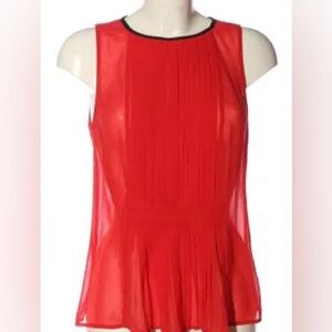 Zara Red Sleeveless Blouse